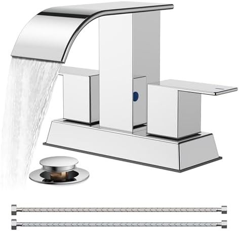 FORIOUS Bathroom Sink Faucet 4 Inch Centerset 2 or 3 Hole Polished Chrome by FORIOUS