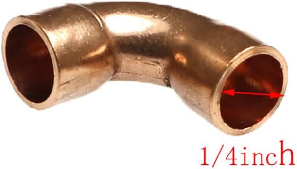 RLECS 8PCS 1/4" Copper Elbow Pipe Fittings, 90 Degree, HVAC & Refrigeration - Image 3