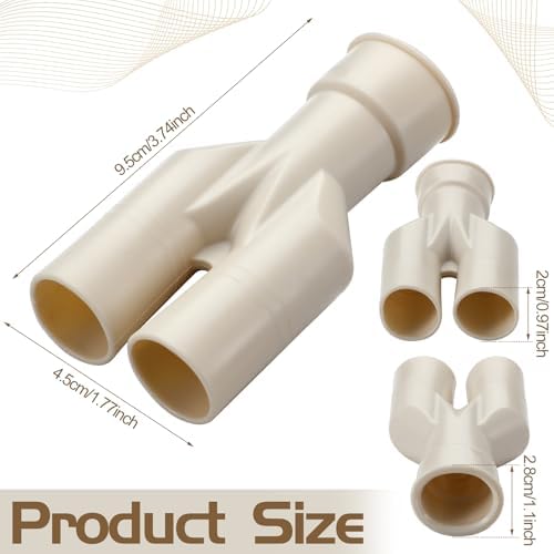 Pangda 2 Pcs Double Drain Hose Connector Rubber Dishwasher Drain Hose Adapter - Image 2