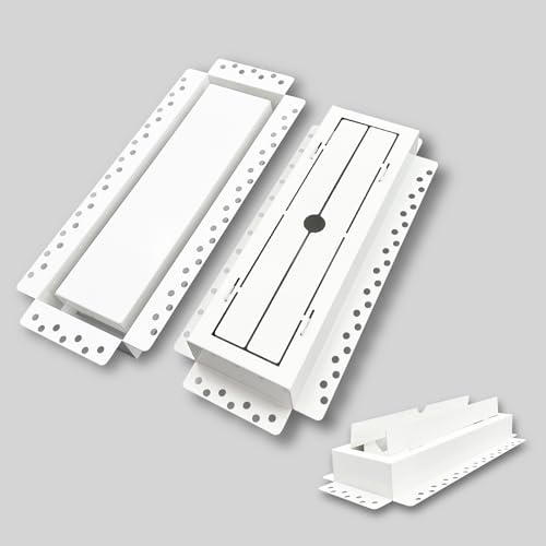 4x12 Inch Steel Recessed Flush Wall Vent Cover by DDPow