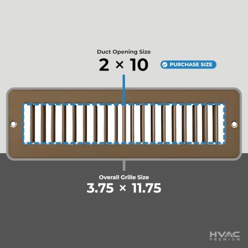 HVAC Premium 2" x 10" Toe Kick Vent Grille - Image 3