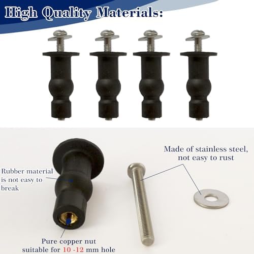 9mm Dia Toilet Seat Screws Replacement Kit Compatible - Image 4