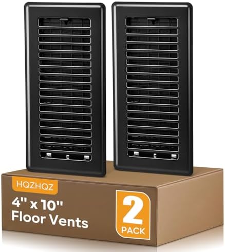 4x10 Floor Register, 2 Pack Heavy Duty Steel Walkable Floor Vent Covers by HQZHQZ