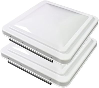 2 Packs 14 Inch RV Roof Vent Cover Universal Replacement Vent Lid White - Image 3
