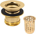 Westbrass Junior Basket Style Bar Sink Strainer, Polished Brass by Westbrass