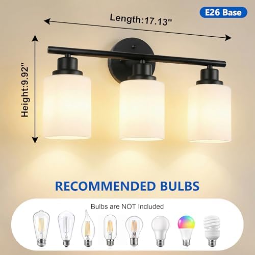 Unicozin 3 Light Bathroom Light Fixtures, Modern Vanity Lights - Image 2