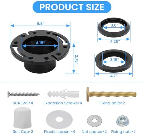 3" RV Toilet Flange & Seal Kit w/12 Hose - Image 4