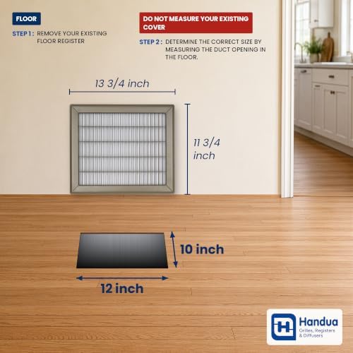 Fits 10x12 and 12x10 Duct Opening | Return Air Floor Grille by Handua | - Image 2