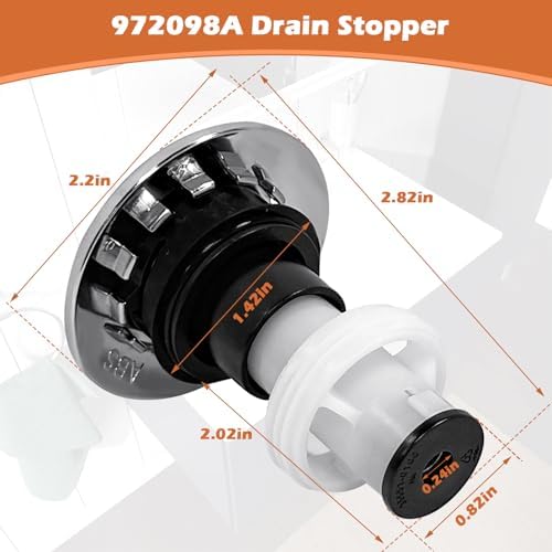 972098A Drain Stopper Polished Chrome Sink Stopper - Image 2