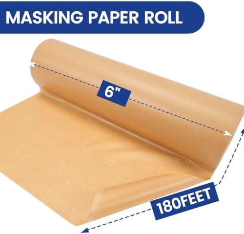 ADHES Masking Paper 6 in x 180 ft Brown Painter's Paper - Image 2