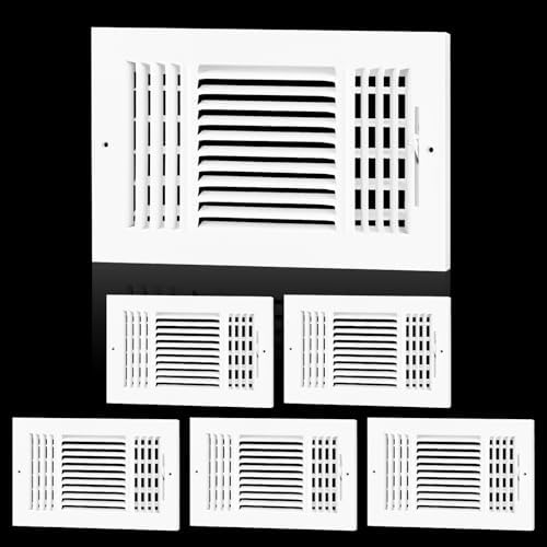 6PK 10x6" Air Vent Covers for Home Ceiling Wall w/10"Wx6"H Duct Opening by EXCELFU