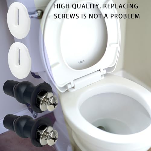 4 Pack Universal Toilet Seat Bolts and Hinge Screws, Top Mounting Fixings Kit - Image 6