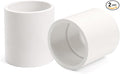 2Pack 2 Inch White PVC Pipe Coupling, Socket x Socket, Schedule 40 Heavy Duty by JINUYYNA