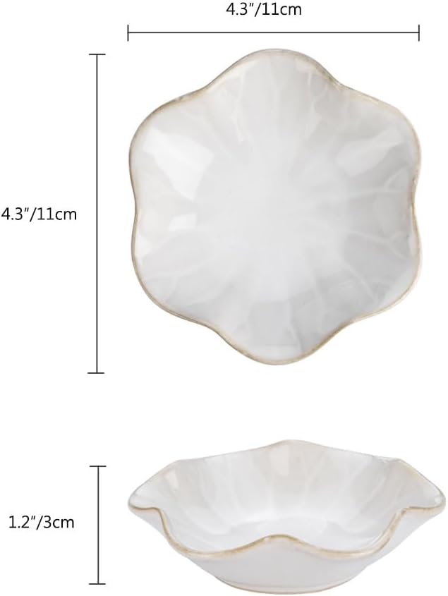 JAMEND CLXP 2PCS White Lotus Leaf Shape Ring Holder Dish, Small Key Bowl - Image 7