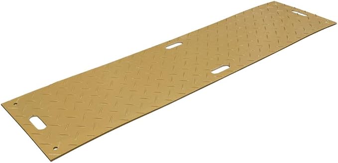10 Pk 2' x 8' - 1/2" Thick Heavy Duty Tan Ground Protection Mats - Easily by MyteeProducts