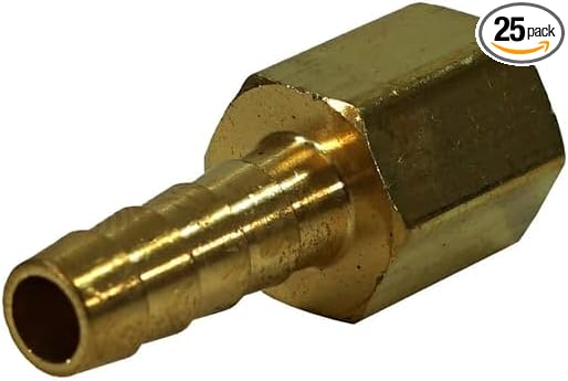 5/16" Brass Hose Barb Rigid Female Adapter by Unknown