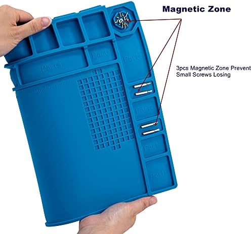 Premium Heat Resistant 932°F Blue Magnetic Repair Work Mat Large Silicone - Image 4