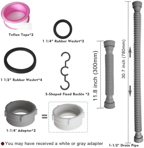 2-Pack Flexible Sink Drain Pipes - Image 3