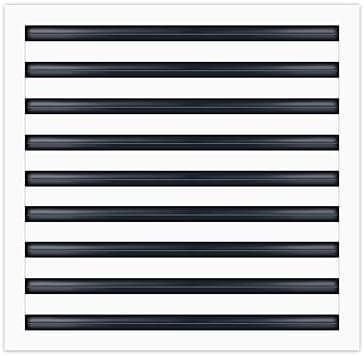 Buildmart - 18x18 Modern AC Vent Cover - Decorative White Aluminum Air Vent - by TexasBuildmart
