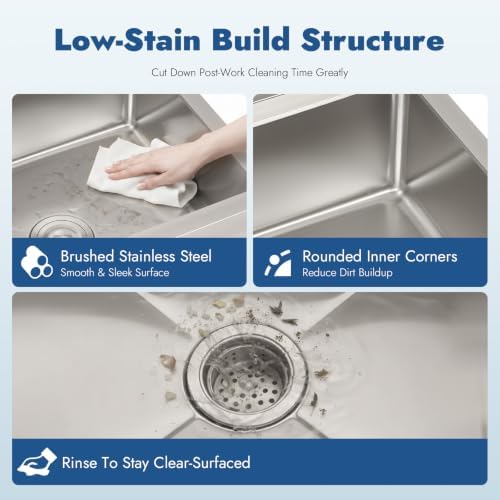 24" x 24" x 13" Commercial Floor Mop Sink, 304 Stainless Steel Utility Mop Basin - Image 7