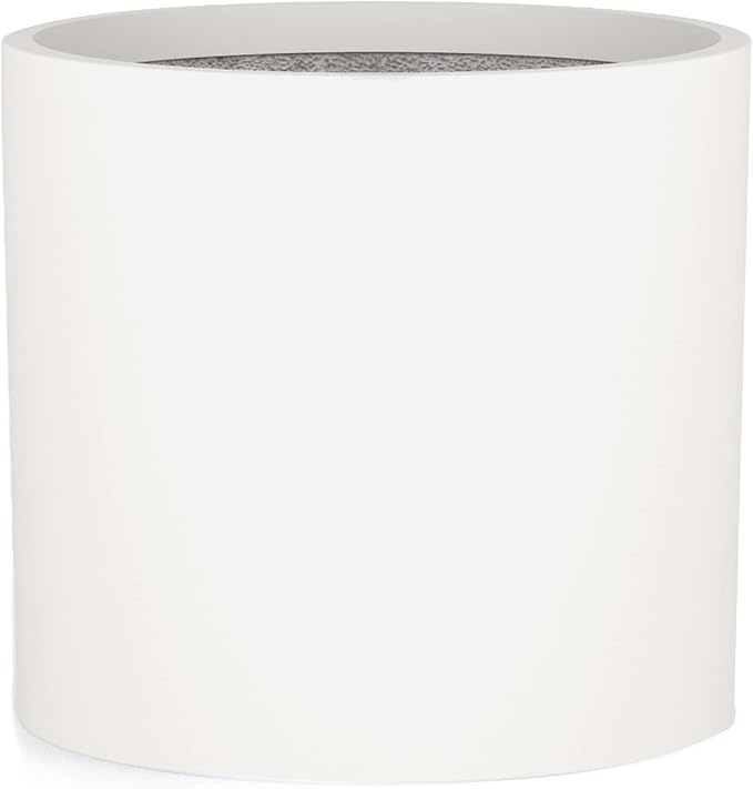 Fox & Fern Large Planter for Indoor or Outdoor, Matte White, 14.6 Inch | UV & by FoxFern
