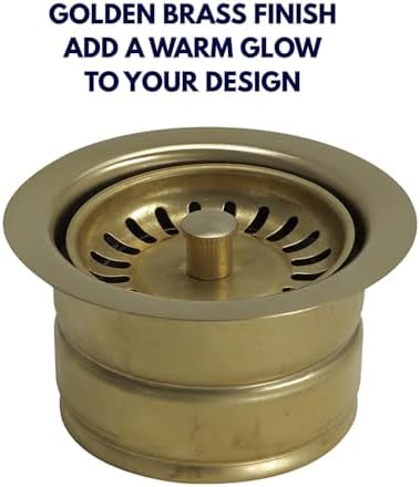 Nantucket Sinks 3.5" Extended Garbage Disposal Flange, Unlacquered Brass - Image 3