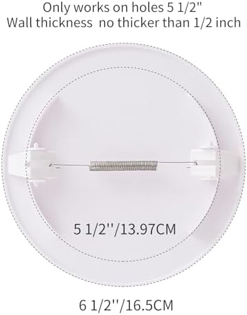 EASY-EXS Access Panel Round 6.5" Spring-Clip Plastic White - Image 2