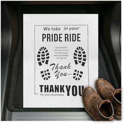 50PCS 16 x 20 Car Paper Floor Mat, Disposable Kraft Paper Vehicle Floor Foot by Guilcam