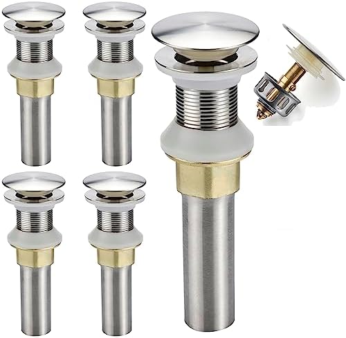 Rockgoya Bathroom Sink Drain, 5 Pack Drain Stopper Bathroom Sink Without by Rockgoya