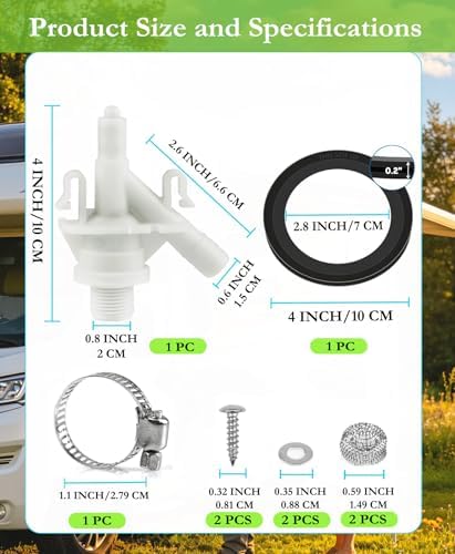 Upgraded RV Toilet Valve Replacement Kit Compatible - Image 3