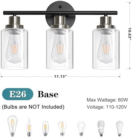 Unicozin Modern Bathroom Light Fixtures, 3 Light Vanity Lights, Living Room - Image 4