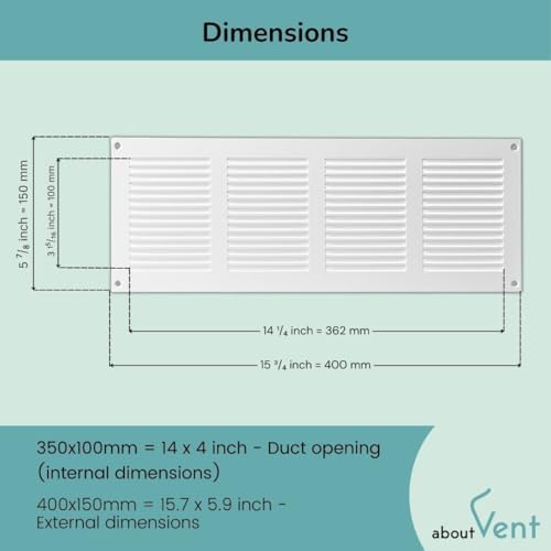 14x4 inch Vent Cover - Image 2