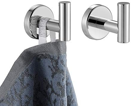 JQK Chrome Bathroom Towel Hook, 304 Stainless Steel Coat Robe Clothes Hook by Homeimprovement