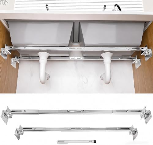 20.1-55.1 in Heavy Duty Undermount Sink Support, 2 Packs by Fuairmee