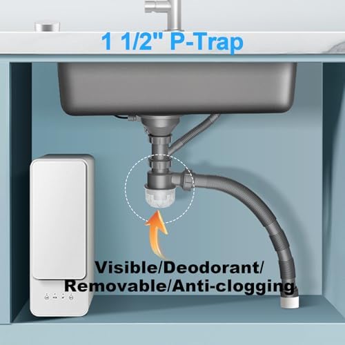 Sink Trap 1 1/2'' P-Trap Replacement Upgrade Visible Removable Easy to Clean - Image 6