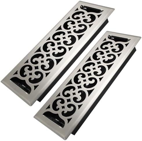 Howeall 4x14 Inches 2 Pack Heavy Duty Walkable Floor Register Easy Adjust Air by Howeall