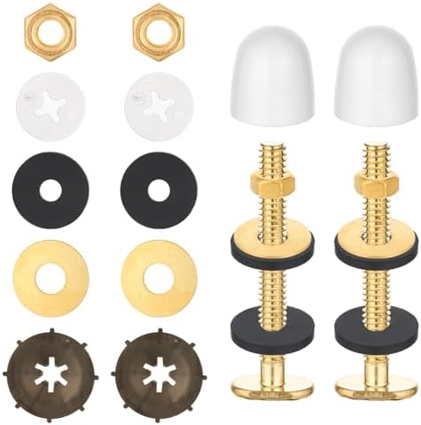 Toilet Bolts for Floor, 2 Pack Heavy Duty Toilets Floor Bolts and Caps Closet by Unknown