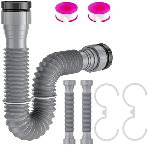 2 Pack Expandable Flexible 1 1/2" or 1 1/4" P-Trap Pipe by Unknown