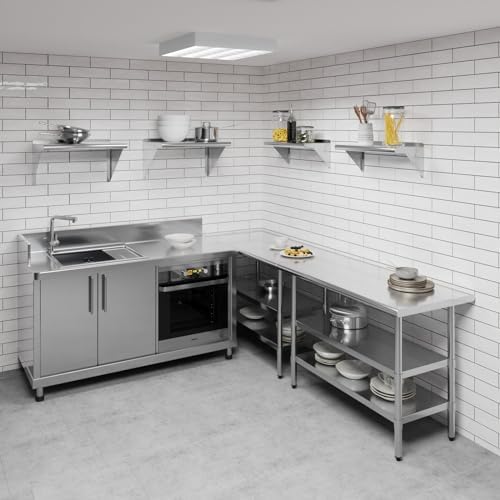 AmGood 10 in. x 24 in. Stainless Steel Wall Mount Shelf - Image 2