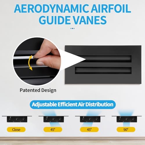 10x4 Modern AC Vent Cover, Decorative Air Vent Register Grille - Image 2