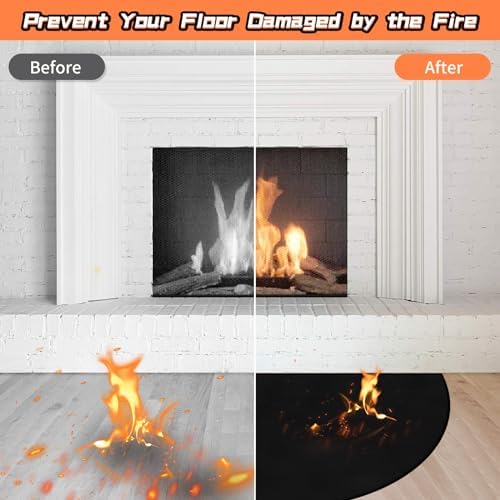 Fireplace Floor Mat, Hearth Fireproof Rug - Image 3