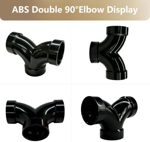 LESSO 2" Double 90 Degree ABS Elbow, ABS Straight Tee - Image 6