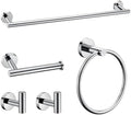 5 Pieces Polished Chrome Bathroom Hardware Accessories Set, SUS304 Stainless by Meetuniquestylesandneeds