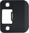 Matte Black 1-1/2" Inch Extended Lip Strike Plate Round Radius Corners by Designers+Impressions