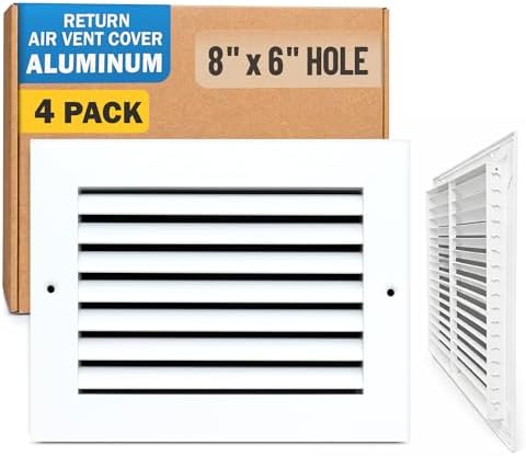 Fits 8x6 Hole | Aluminum Return Air Grille by Handua | Vent Cover Grill by Handua