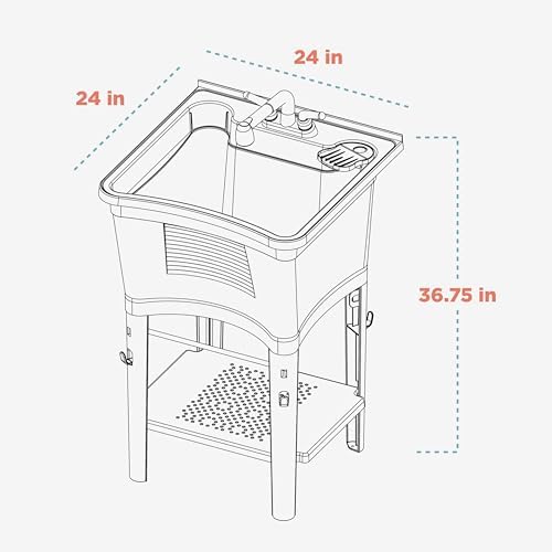 Zenna Home Utility Sink Laundry Tub - Image 3