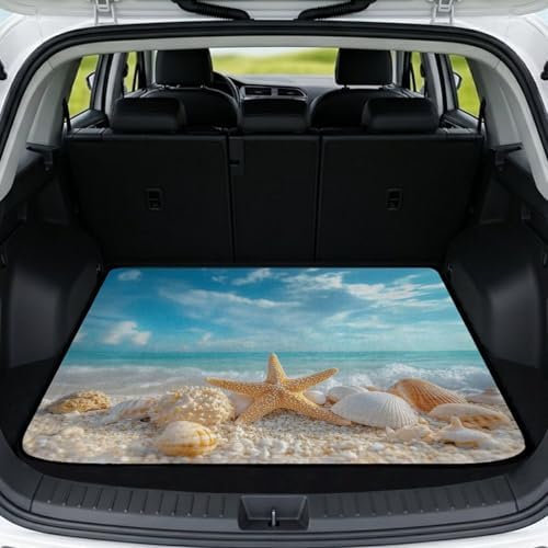 Starfish Beach Heavy Duty Cargo Mat Racing Trunk Mat Universal Waterproof Cargo by Mintulipy