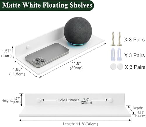 Z metnal Small Wall Shelves, Mini Display Metal Lack Floating Shelf - Image 3