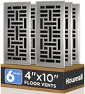 Howeall 4x10 Inches 6 Pack Heavy Duty Walkable Floor Register by Howeall