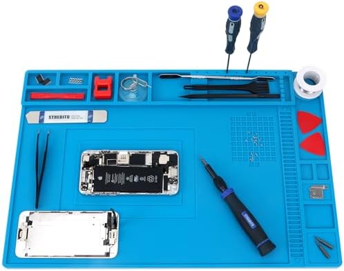 STREBITO Silicone Soldering Repair Mat Magnetic Work Mat 17.7''x11.8'' by STREBITO